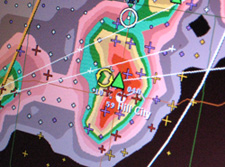 Hail and lightning indicators on radar